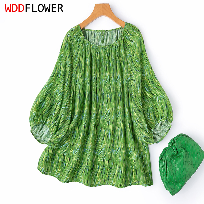 Silk Blouse - Blus Wanita Lengan Pendek 100% Sutra