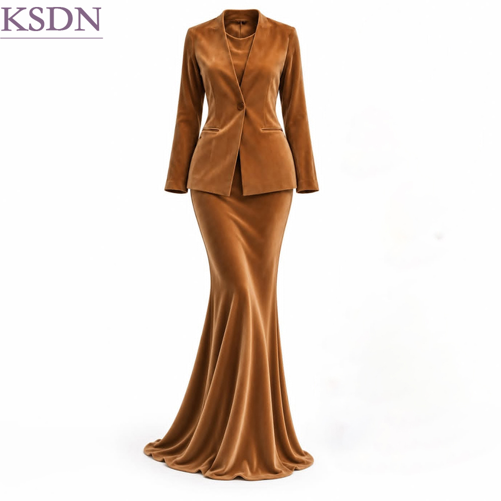 Setelan Wanita Beludru Modis,  - Formal Skirt ulasan dan harga