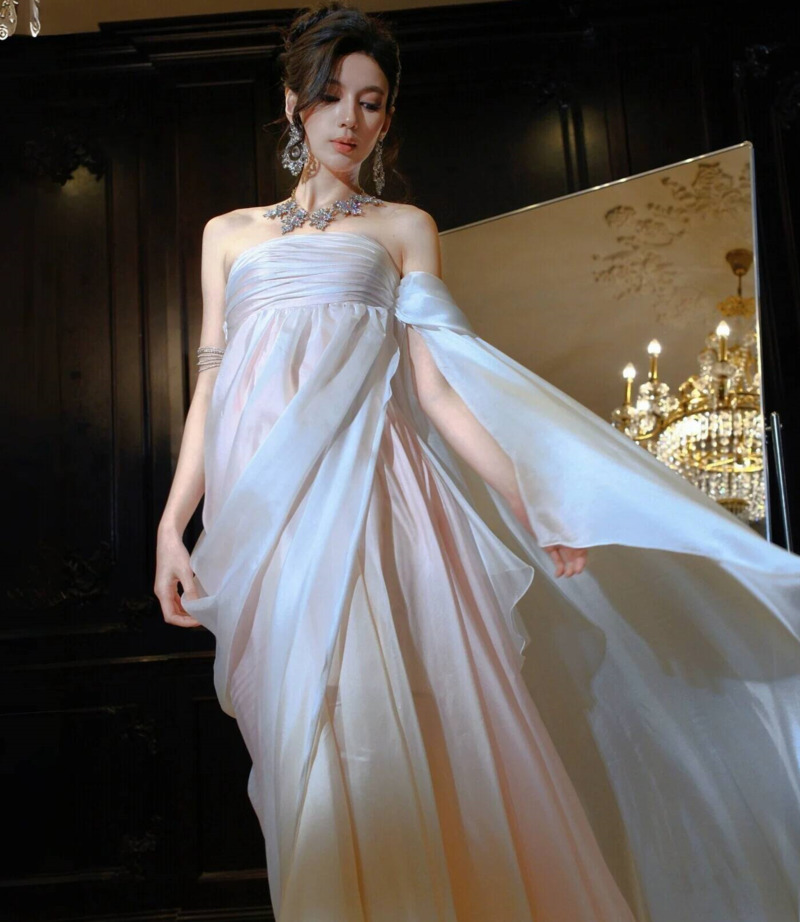 Gaun Malam Tanpa Tali Berbahan - Formal Dress ulasan dan harga