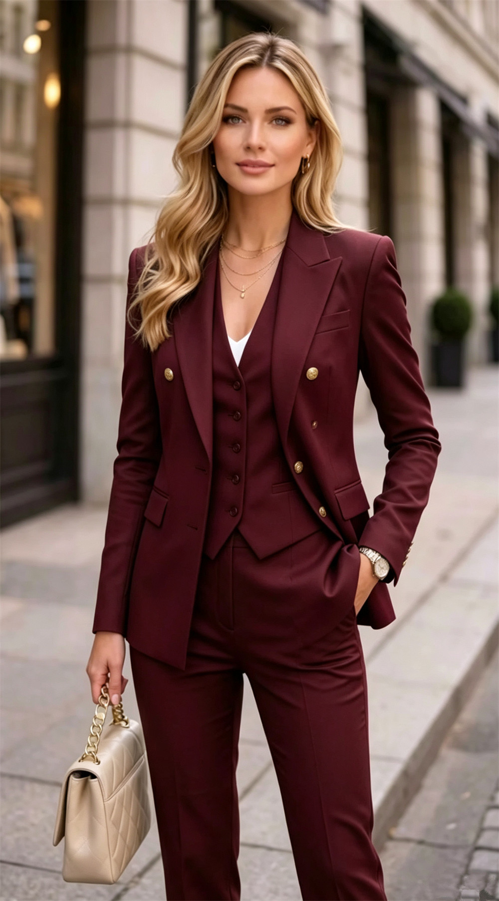 Setelan Jas Wanita Lavender 2- - Womens Blazer ulasan dan harga