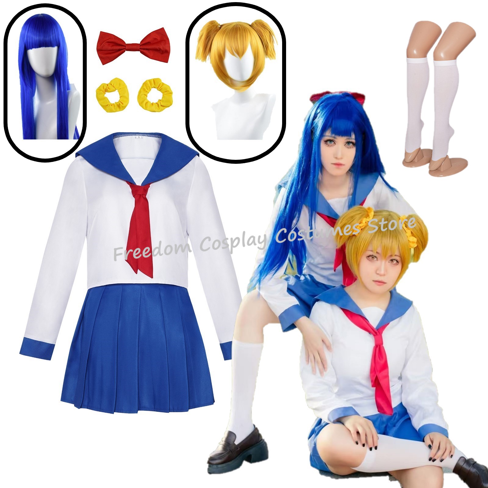 Kostum Cosplay Pop Team Epic P - Formal Skirt ulasan dan harga