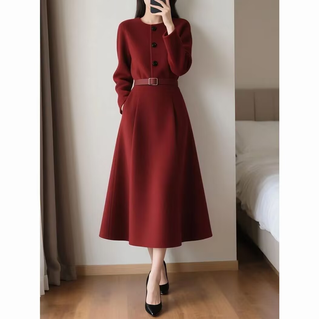 Gaun Lengan Panjang Berpinggan - Women'S Red Formal Wear ulasan dan harga