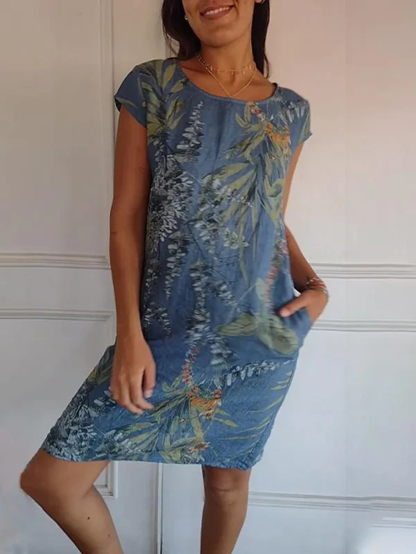 Gaun katun linen musim panas u - Midi Dress ulasan dan harga
