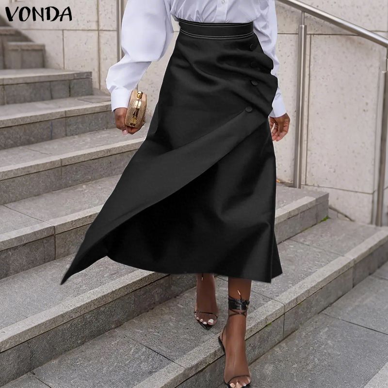 VONDA Rok Satin Wanita Elegan  - Formal Skirt ulasan dan harga