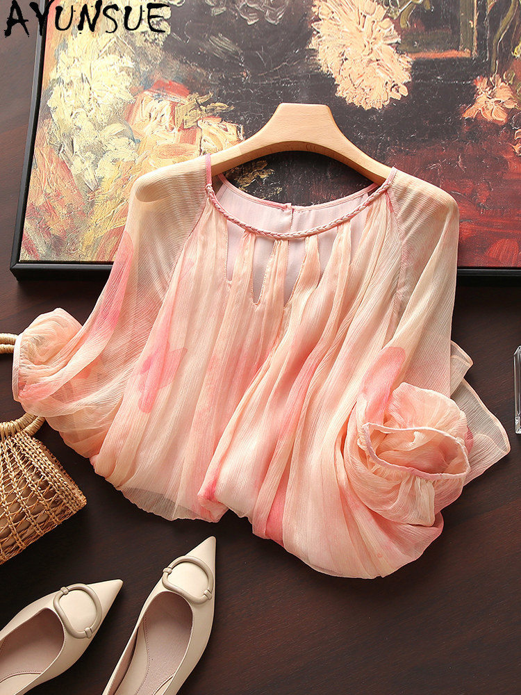 AYUNSUE Blus Sutra Murbei Alam - Silk Blouse ulasan dan harga