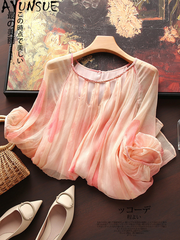 AYUNSUE Blus Sutra Murbei Alam - Silk Blouse ulasan dan harga