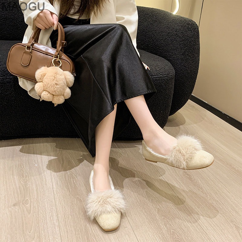 Sepatu Wanita Berbahan Bulu Ha - Womens Heels ulasan dan harga