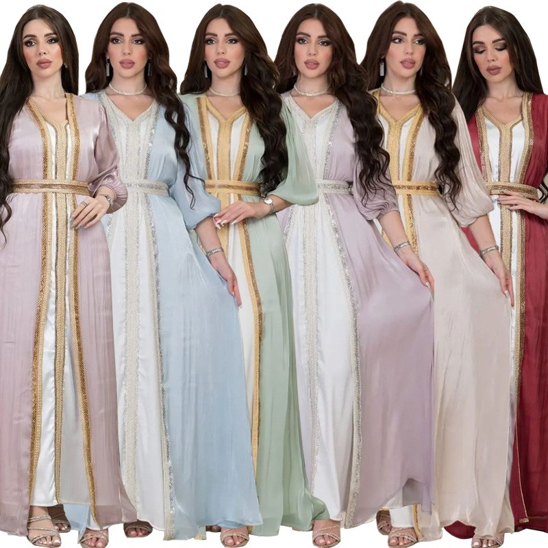 Gaun Pesta Lavender Berpayet V - Formal Dress ulasan dan harga