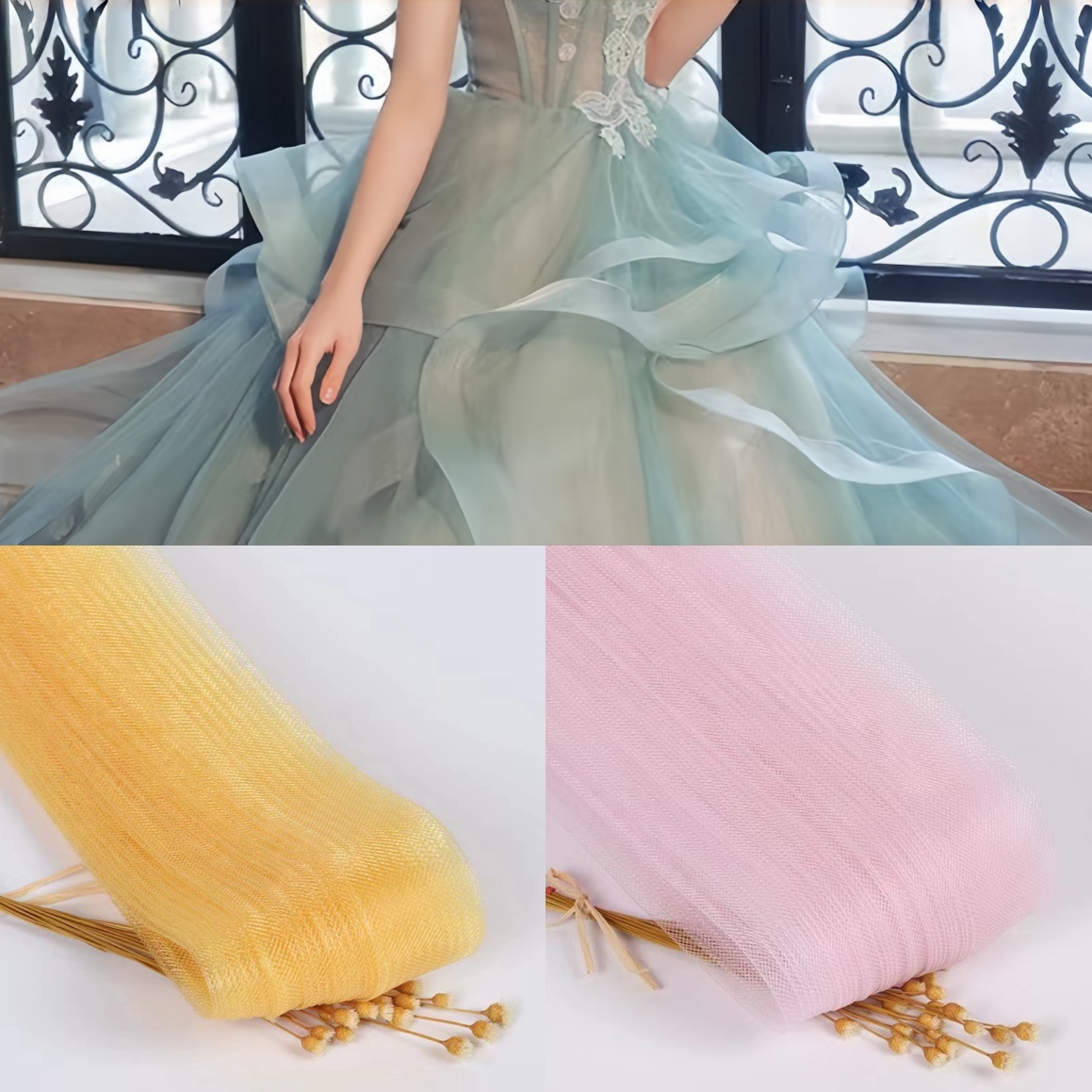 Kain Jaring Elastis untuk Menj - Wedding Dress ulasan dan harga